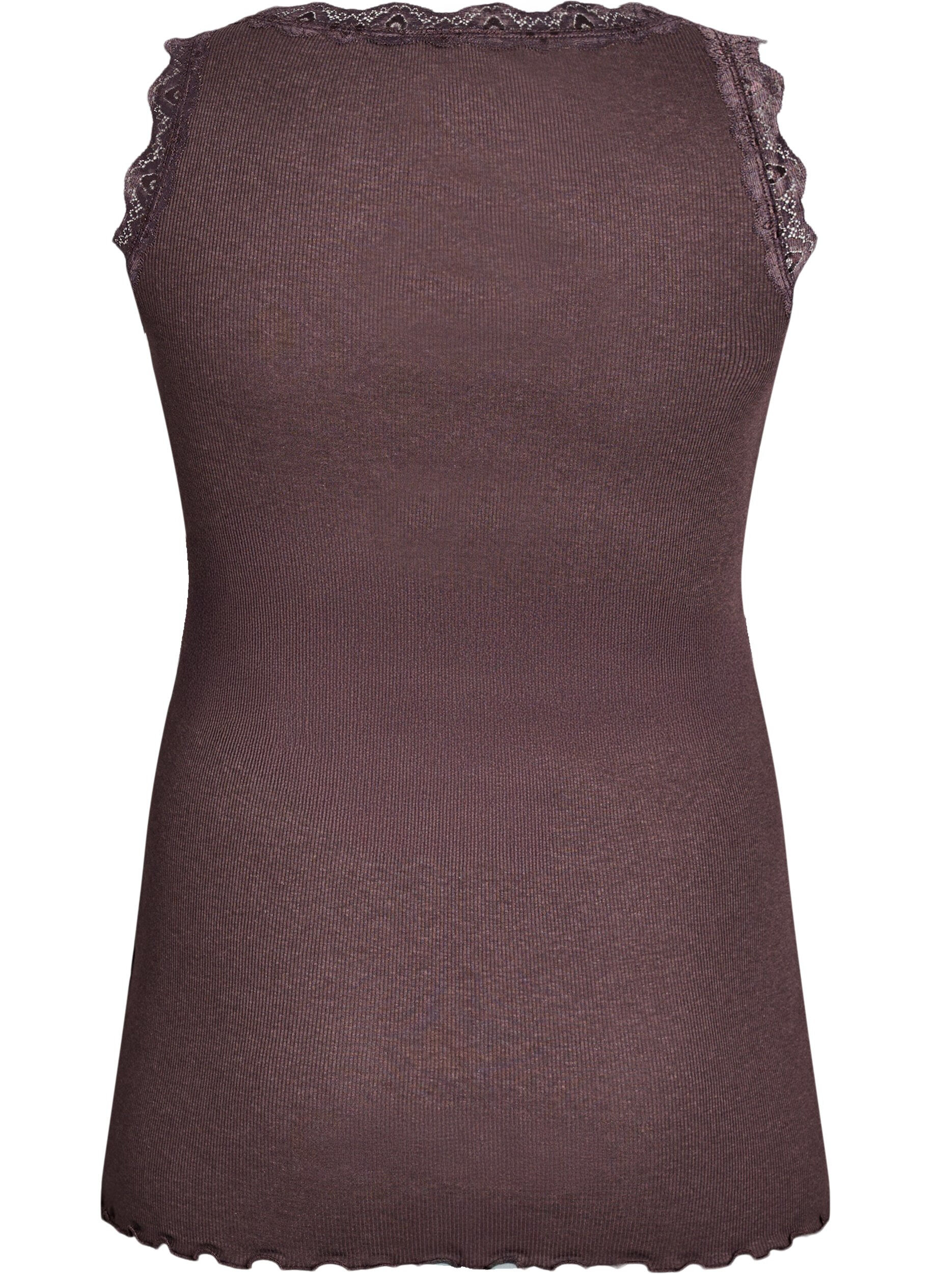 ZizziTop avec finitions en dentelle, Marron, Packshot image number 1