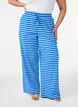 Pantalon de pyjama ray&eacute; &agrave; taille haute et coupe ample, Bleu Clair, Model image number 2