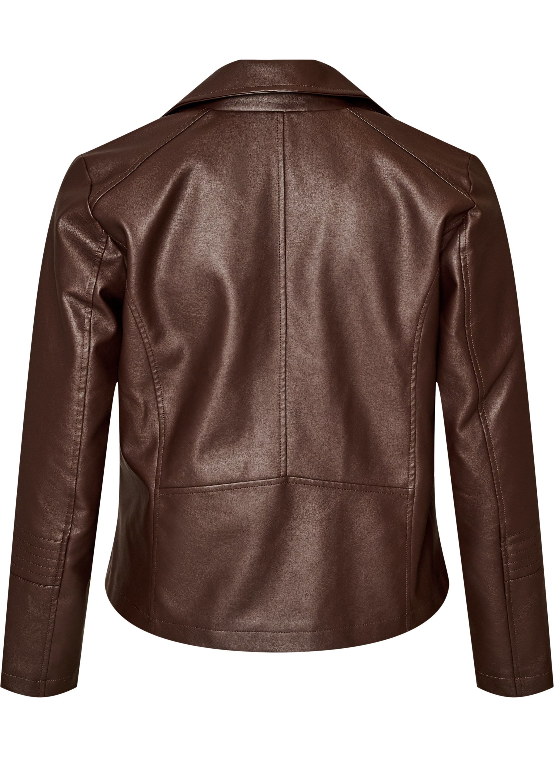 ZizziBikerjacke aus Kunstleder, Braun, Packshot image number 1