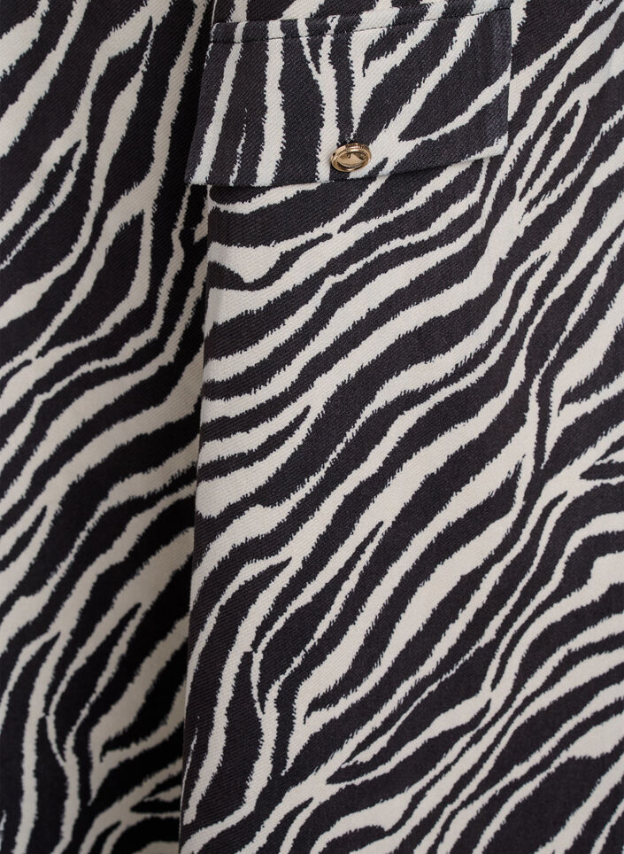 Robe en trapèze courte avec manches 7/8, Noir, Packshot image number 3