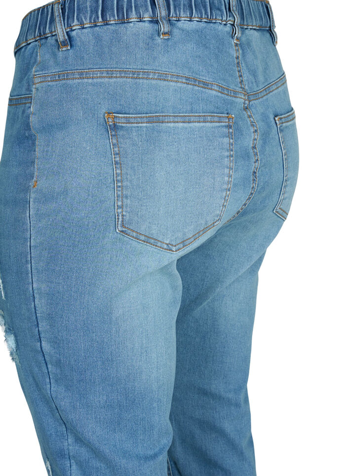 Jeggings mit Rissen, Blue denim, Packshot image number 3