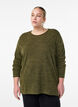 Lang&auml;rmelige Bluse mit Struktur, Gr&uuml;n, Model image number 0
