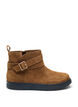 Kurzer, weit geschnittener Stiefel aus Wildleder, Tobacco Brown, Packshot image number 0