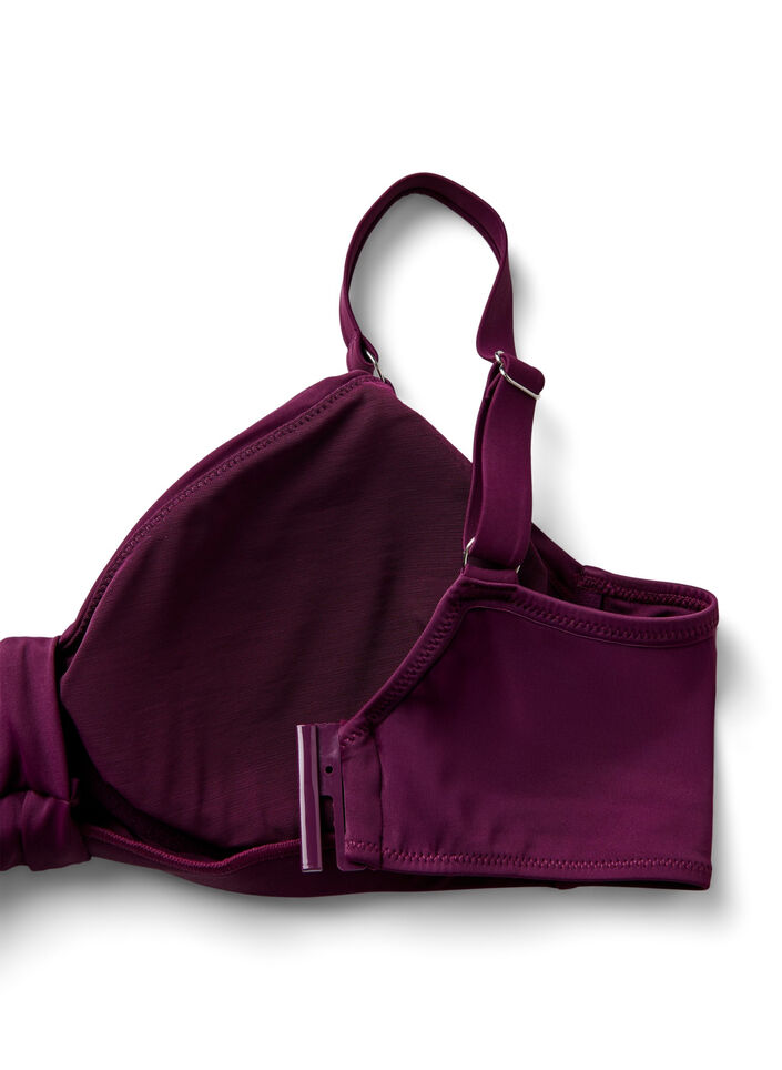 Haut de bikini avec armature et nœud détaillé, Violet, Packshot image number 4
