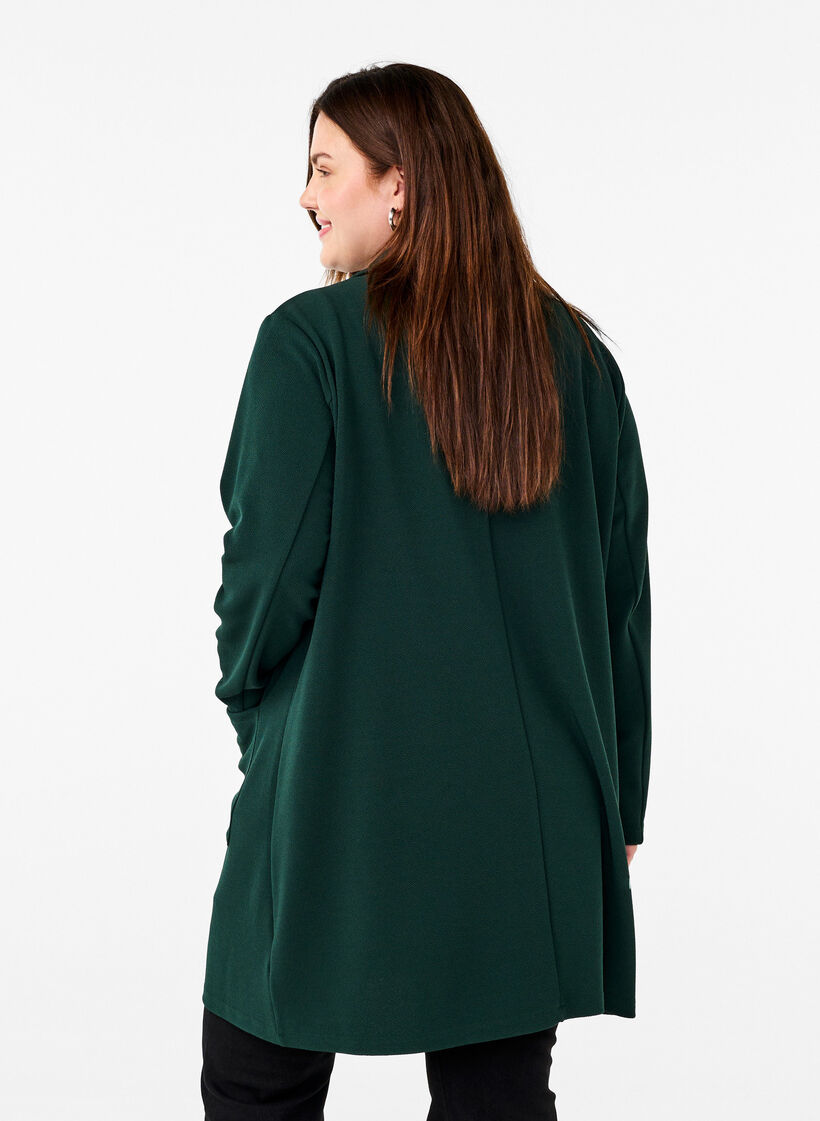Lange Blazer mit Taschen, Gr&uuml;n, Model image number 2