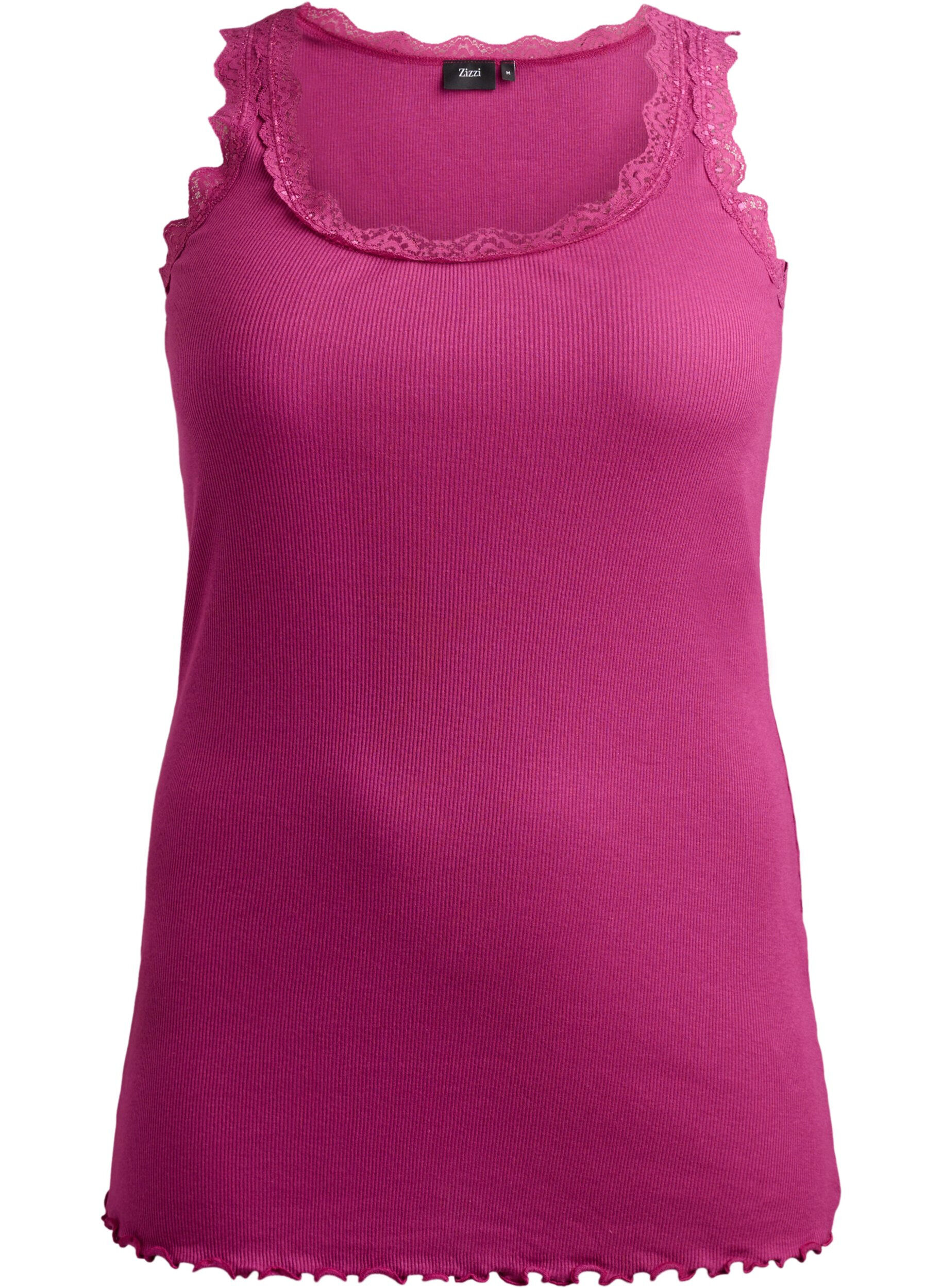 Top avec finitions en dentelle