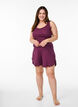Top avec finitions en dentelle, Bordeaux fonc&eacute;, Model image number 1