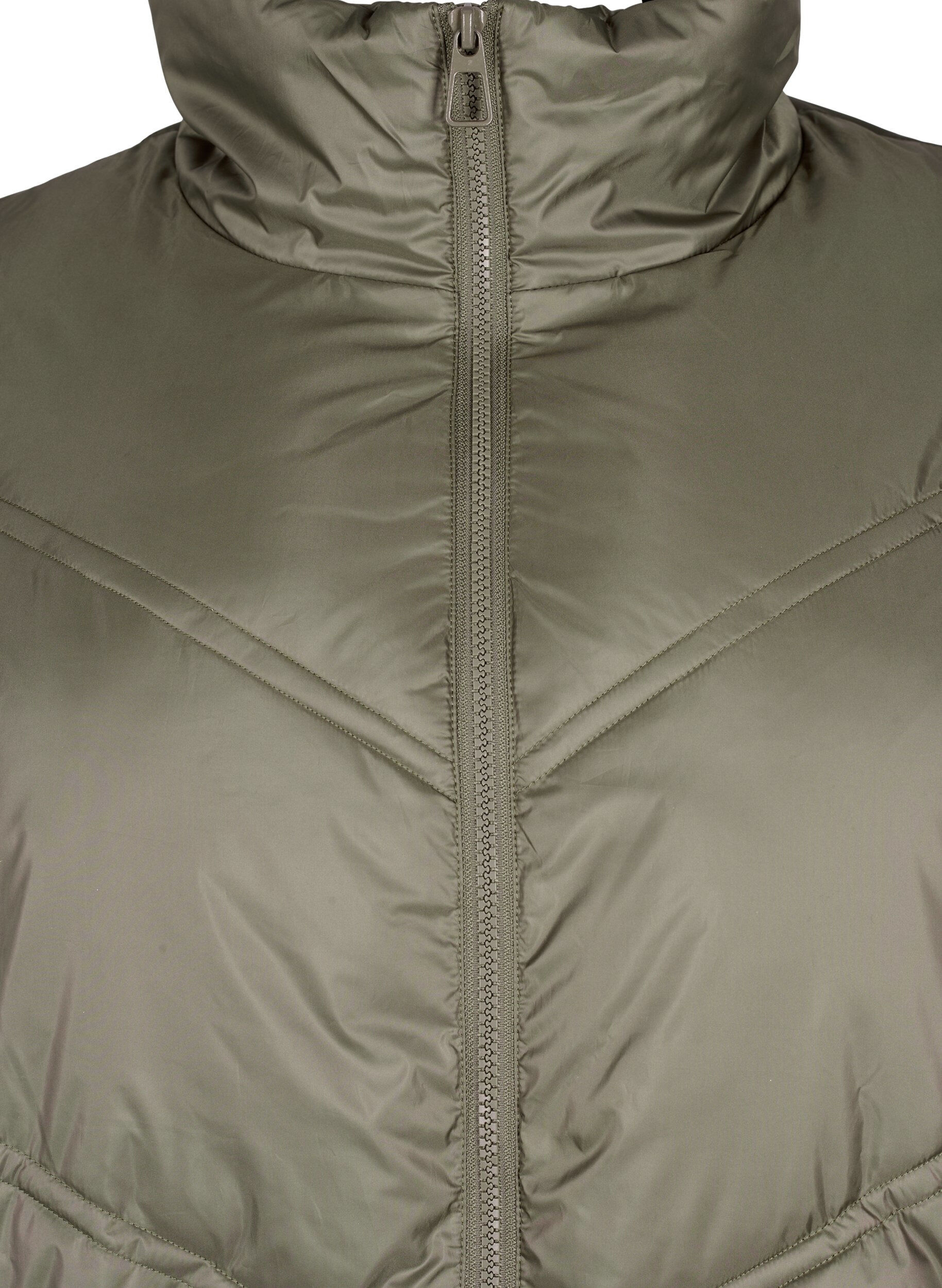 Zizzi Kurze Puffer-Winterjacke mit Taschen, Bungee Cord , Packshot image number 2