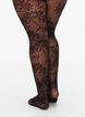 Collants 25 deniers avec motif de feuilles, Black, Model image number 1