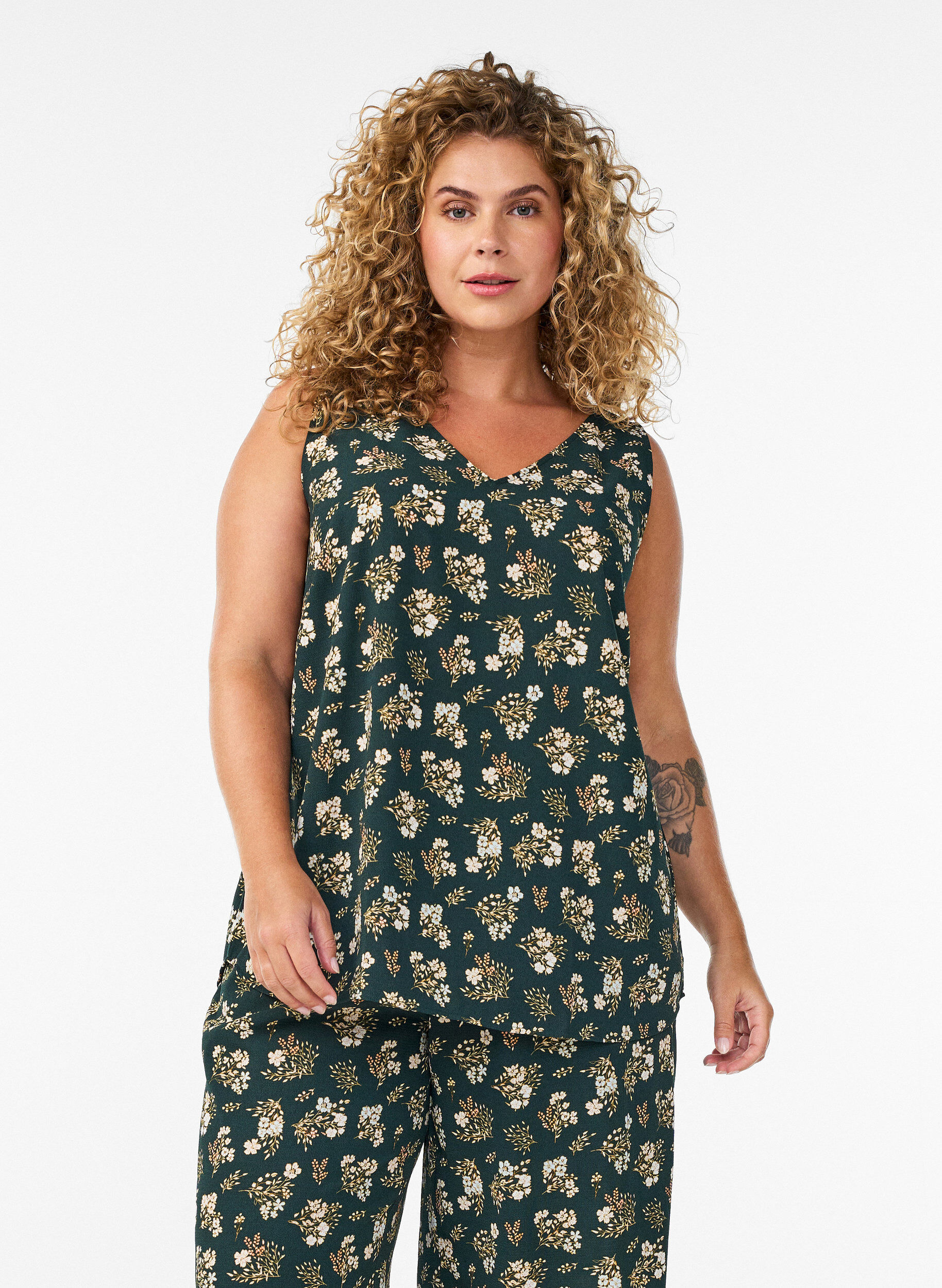 ZizziCulotte-Hose mit Print, Schwarz, Model image number 0