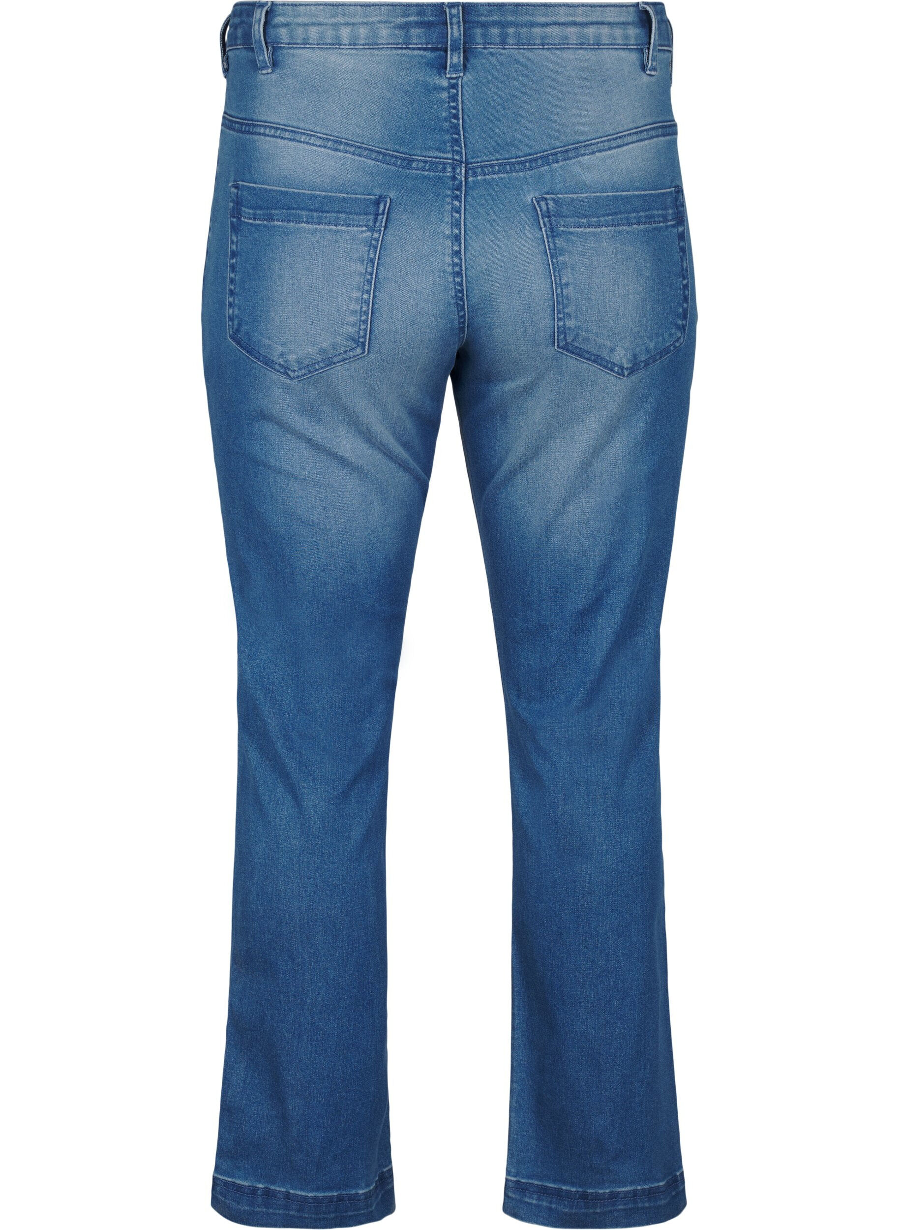 Zizzi Slim Fit Emily Jeans mit normaler Taillenh&ouml;he, Blau, Packshot image number 1