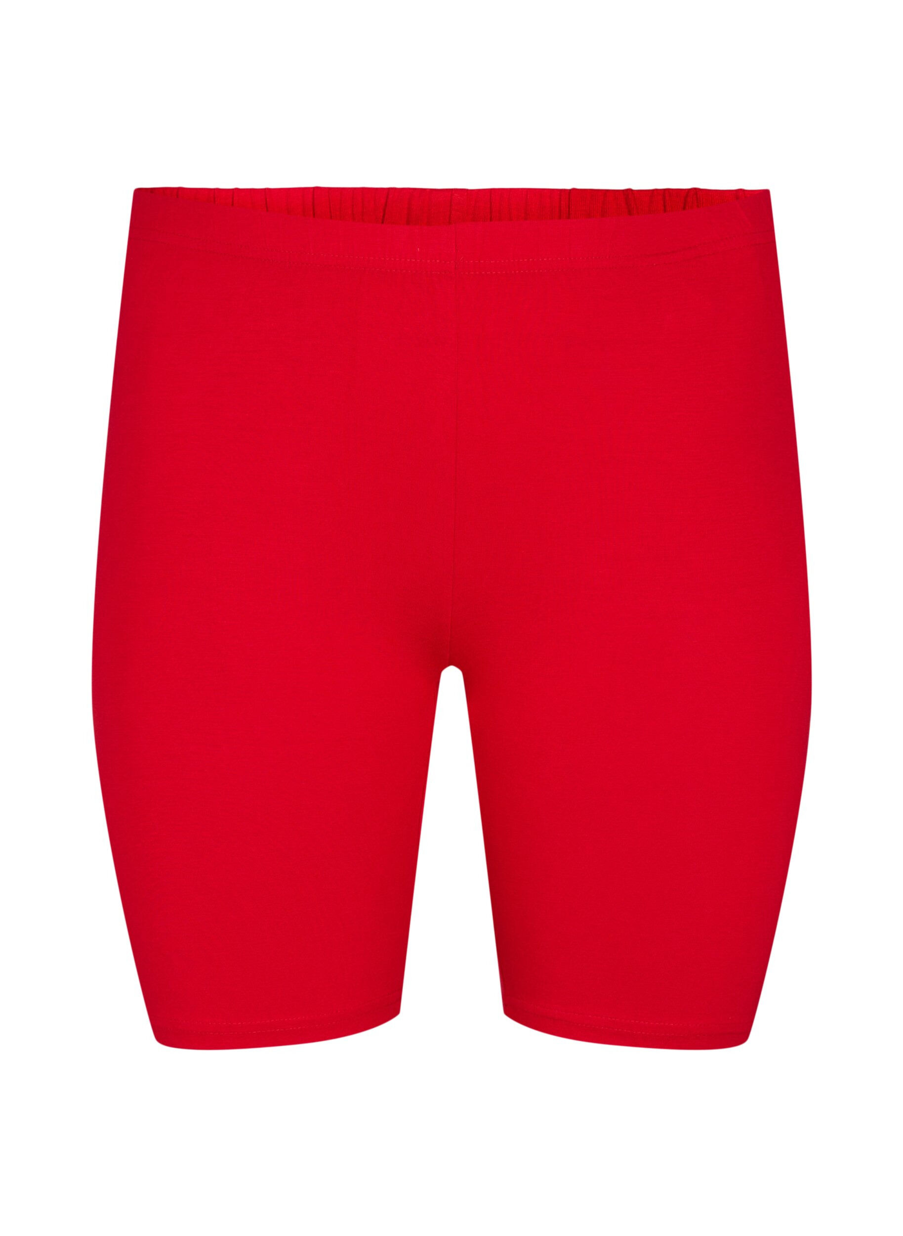 Zizzi Einfarbige Basic Radlershorts, Rot, Packshot image number 0