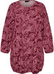 Robe courte en coton avec un ourlet &eacute;lastique et des manches longues, Bordeaux fonc&eacute;, Packshot image number 0