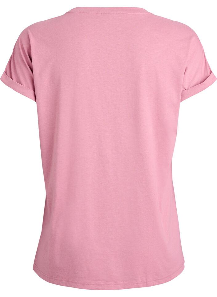 Kurz&auml;rmeliges T-Shirt aus Baumwollmischgewebe, Rot, Packshot image number 1