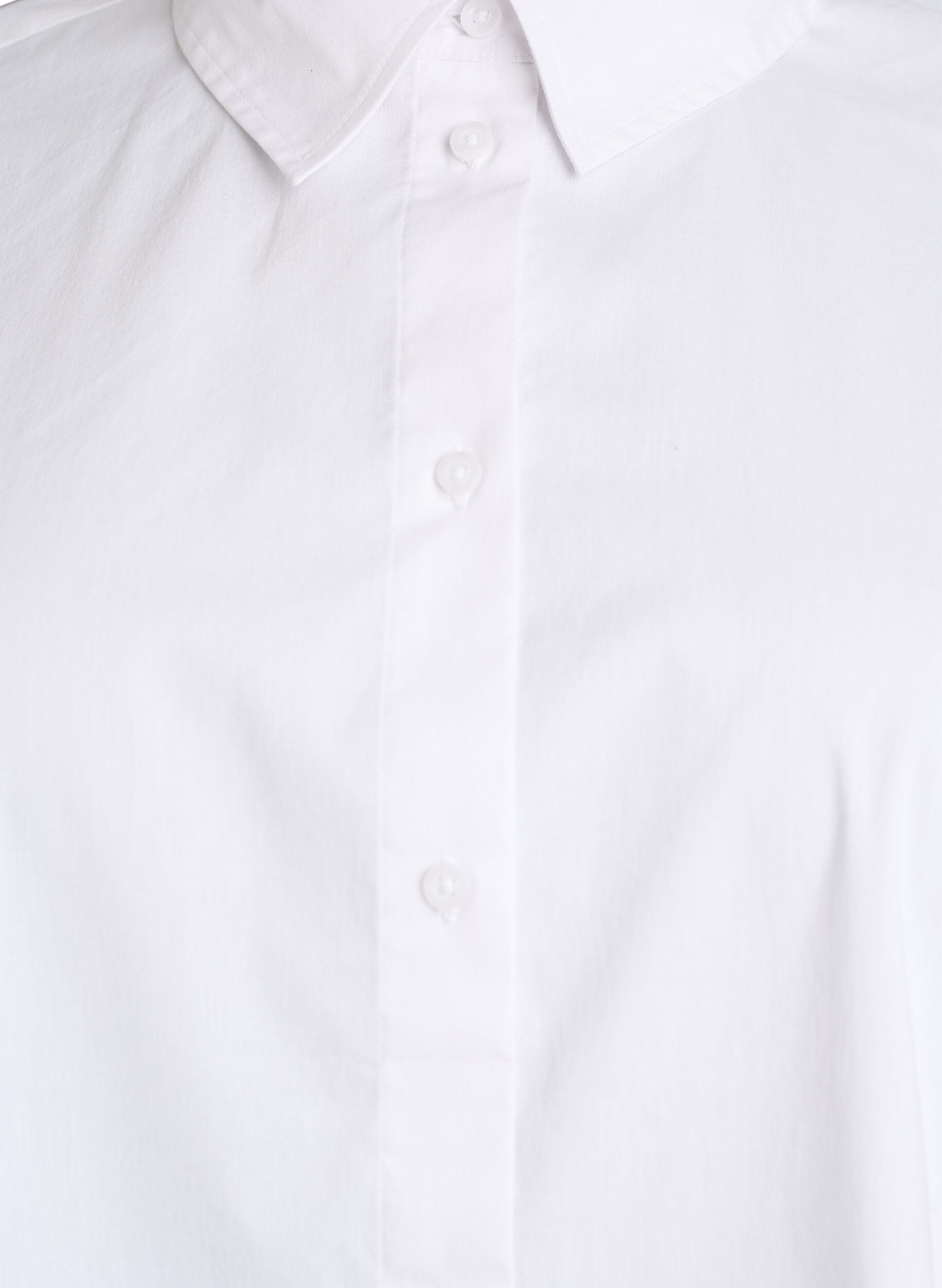 Zizzi Chemise classique en coton &agrave; coupe ample, Blanc, Packshot image number 2