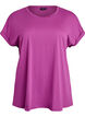 Kurz&auml;rmeliges T-Shirt aus einer Baumwollmischung, Lila, Packshot image number 0