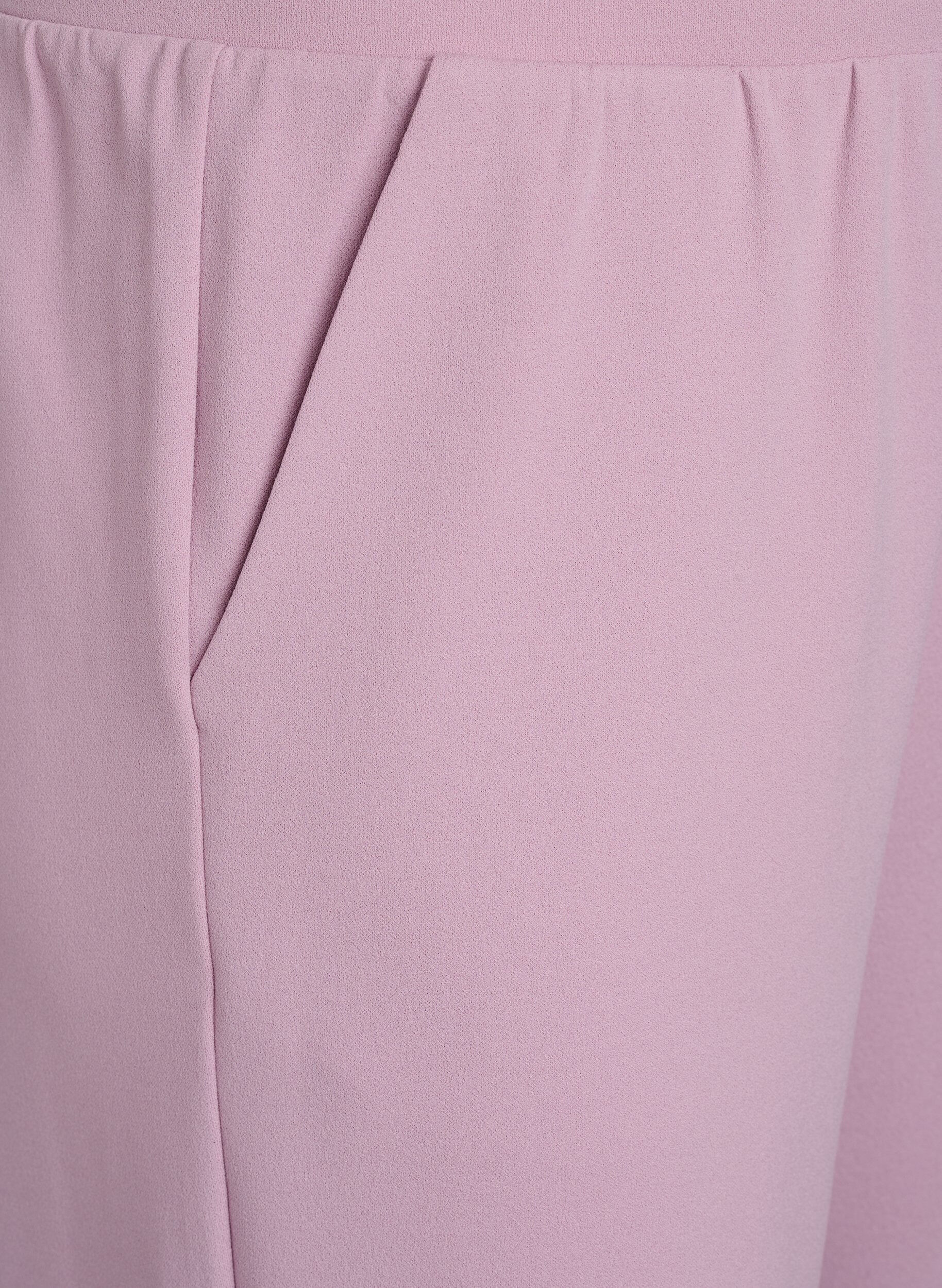 Zizzi Culotte taille haute &agrave; coupe ample, Rose poudr&eacute;e, Packshot image number 2