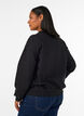 Sweatshirt mit Boucl&eacute;-Textmotiv, Schwarz, Model image number 2