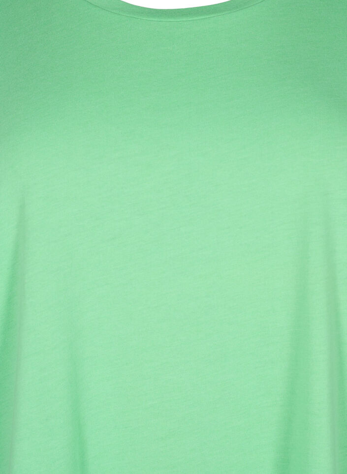 Kurz&auml;rmliges T-Shirt aus einer Baumwollmischung, Gr&uuml;n, Packshot image number 2