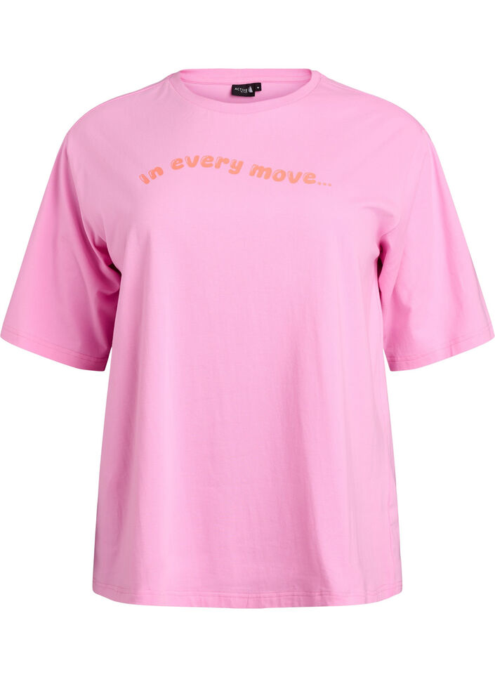 Sportliches T-Shirt aus Bio-Baumwolle, Pink, Packshot image number 0