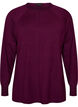 Chemisier en tricot avec col rond et motif tricot, Bordeaux, Packshot image number 0