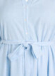 Gestreiftes Midikleid aus Baumwolle mit einem Bindeg&uuml;rtel, Wei&szlig;, Packshot image number 2