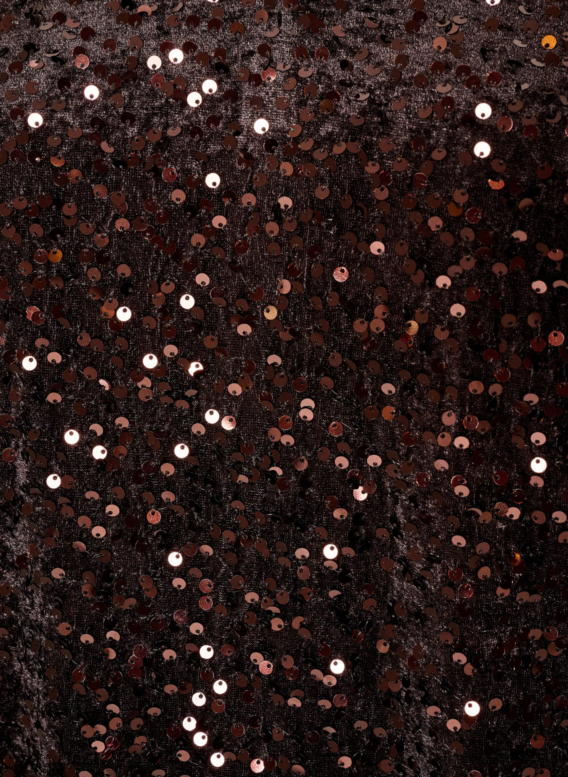 ZizziRobe courte en sequins &agrave; coupe trap&egrave;ze, Marron, Packshot image number 2