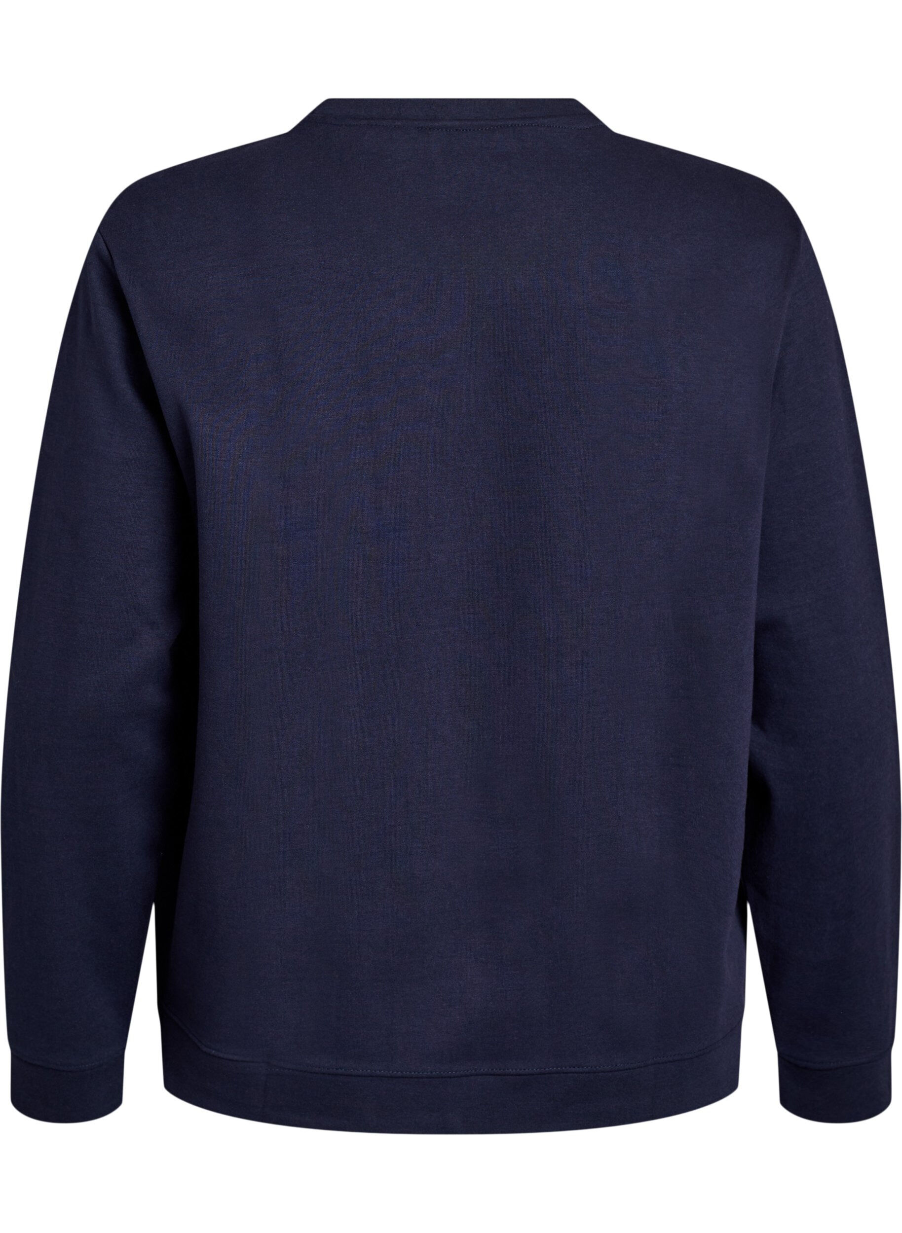 ZizziSweat-shirt &agrave; col ras du cou, Bleu, Packshot image number 1