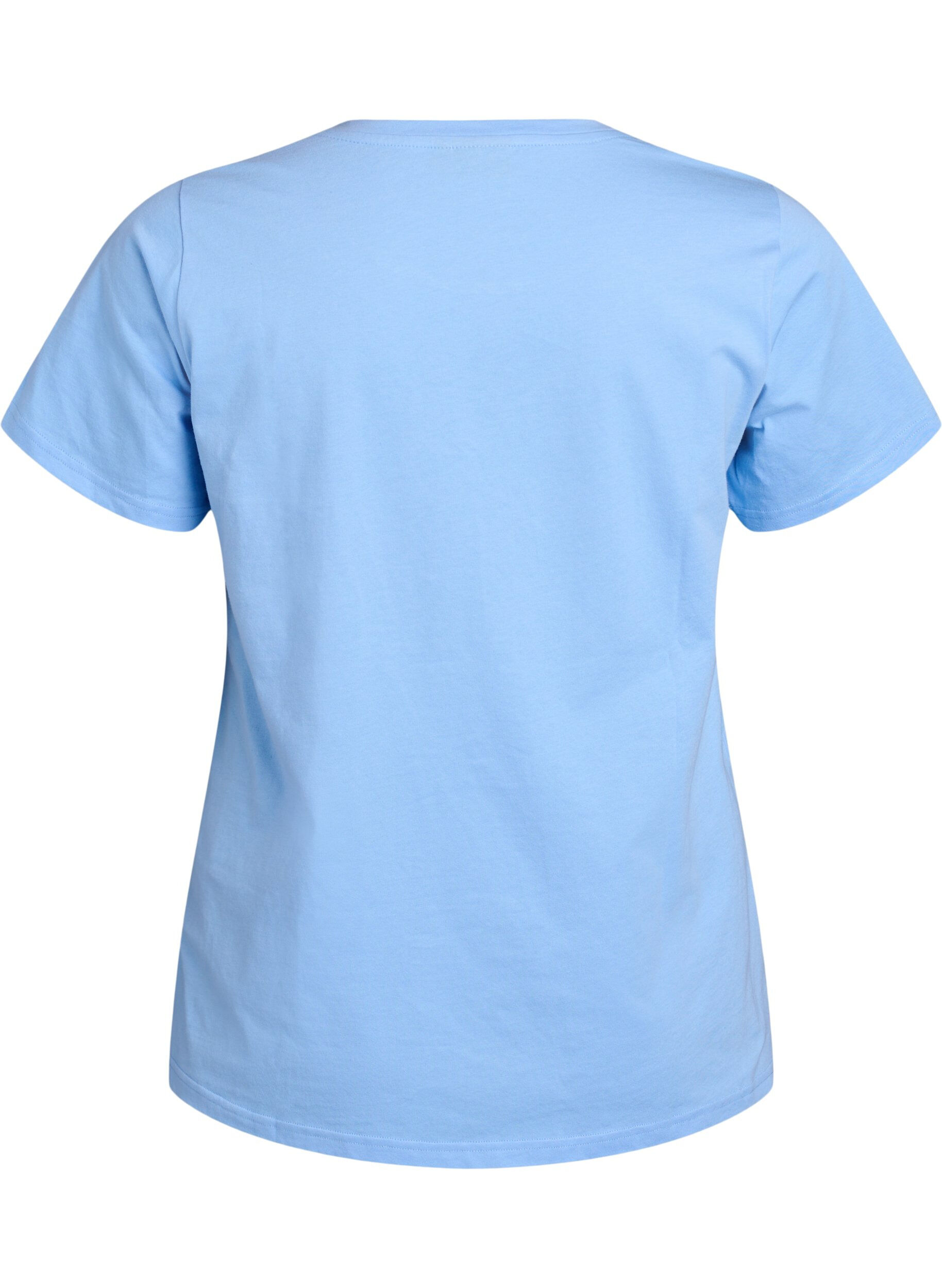 Zizzi T-Shirt mit dekorativen Details, Blau, Packshot image number 1