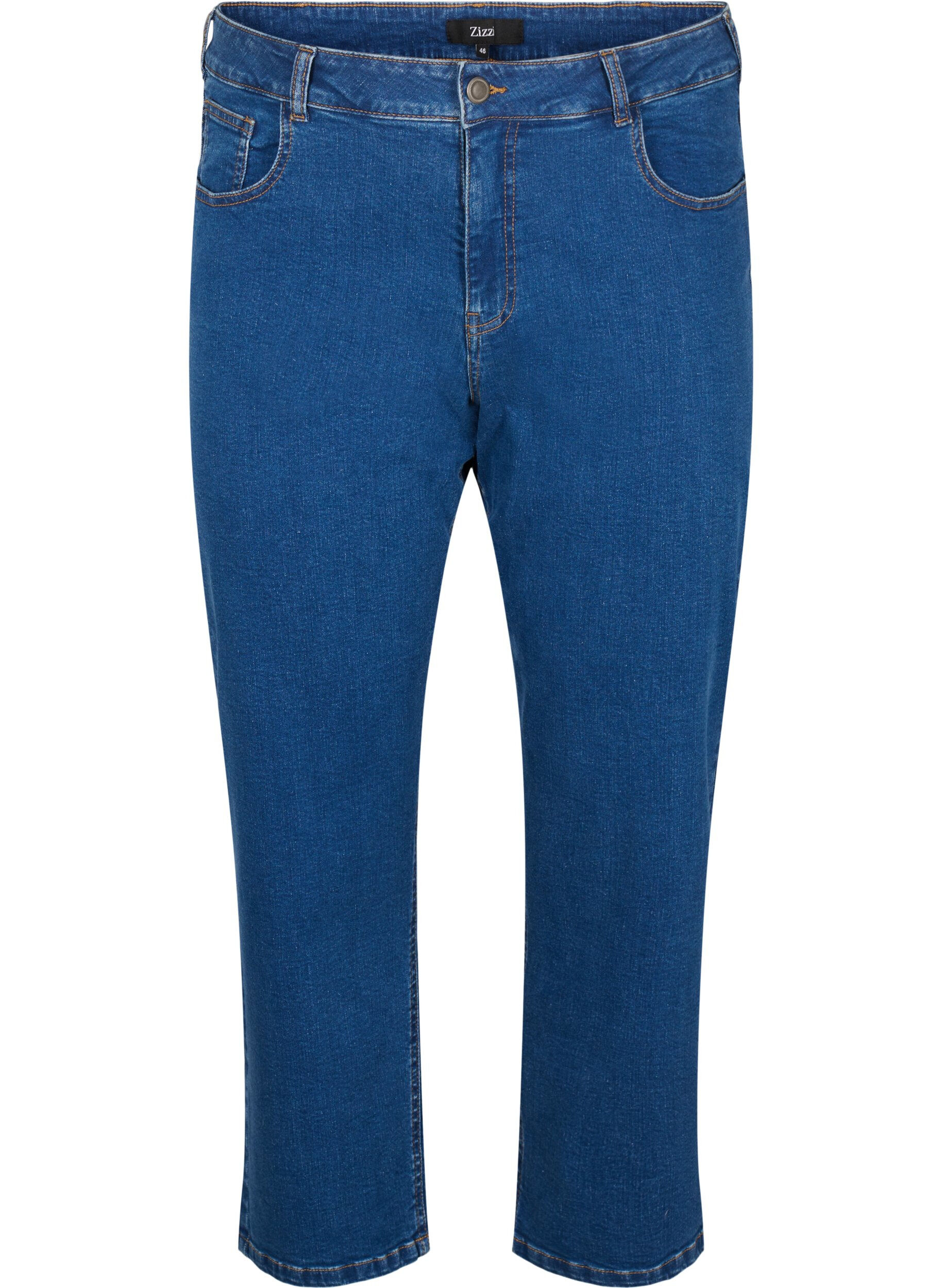 Vera jeans cropped &agrave; coupe droite