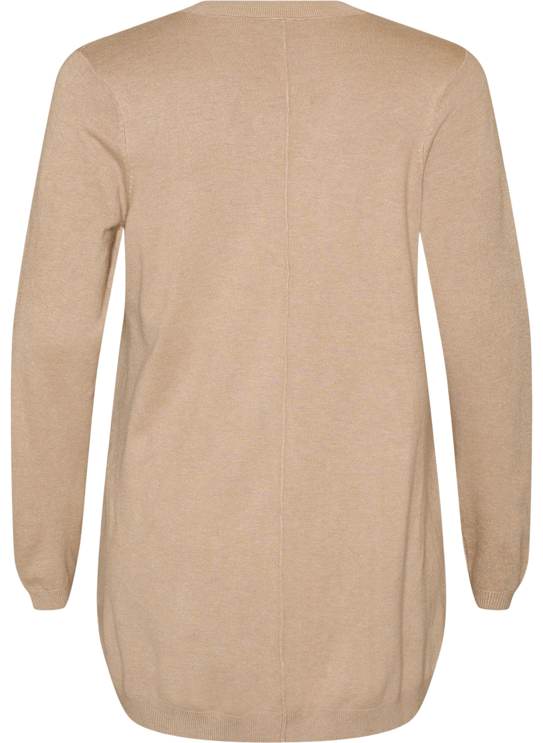 ZizziLange Strickjacke aus einer Viskosemischung, Beige, Packshot image number 1