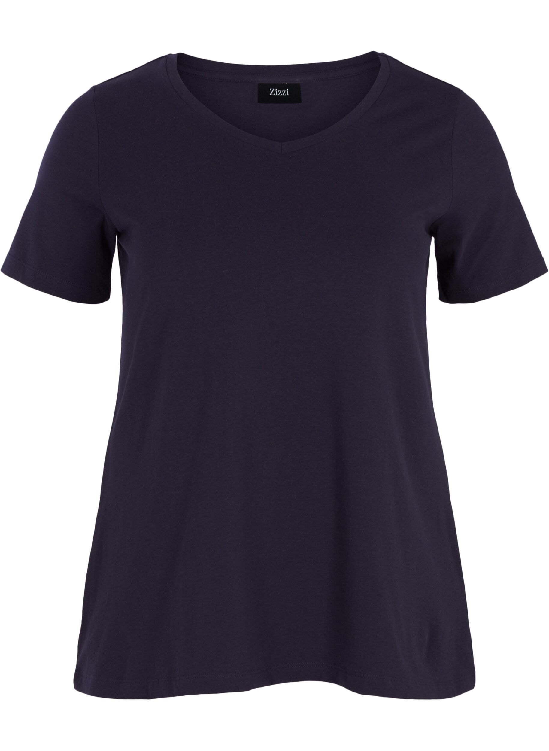 Einfarbiges basic T-Shirt aus Baumwolle