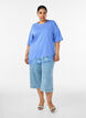 T-Shirt mit asymmetrischem Spitzensaum, lila, Model image number 1