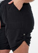 Short en coton ample avec poches, Noir, Model image number 3