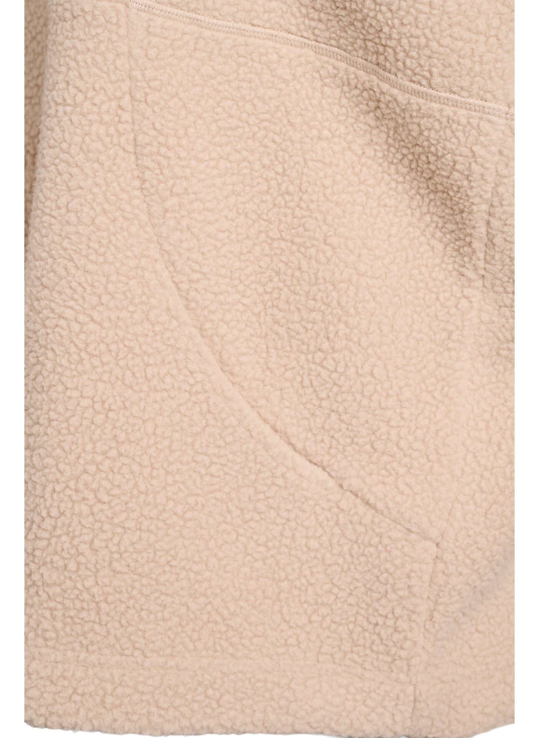 Zizzi Gilet teddy avec poches, Beige, Packshot image number 3