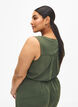 Haut sans manches effet froiss&eacute;, Vert, Model image number 2