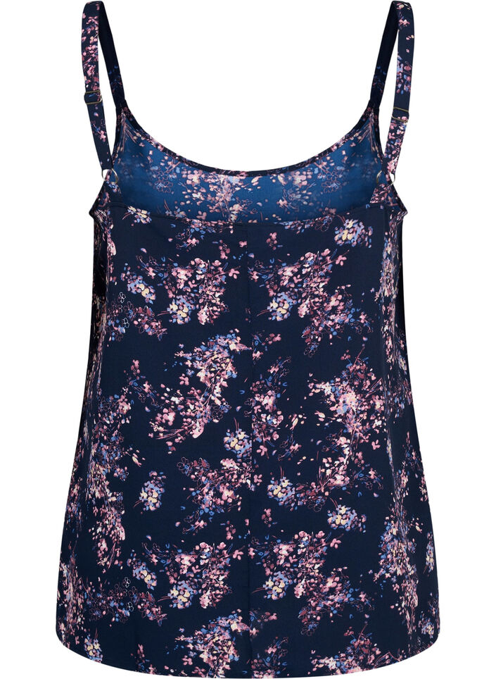 FLASH - Top mit Print, Navy Rose Flower, Packshot image number 1