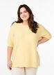 Blouse en maille avec manches courtes, Jaune clair, Model image number 0