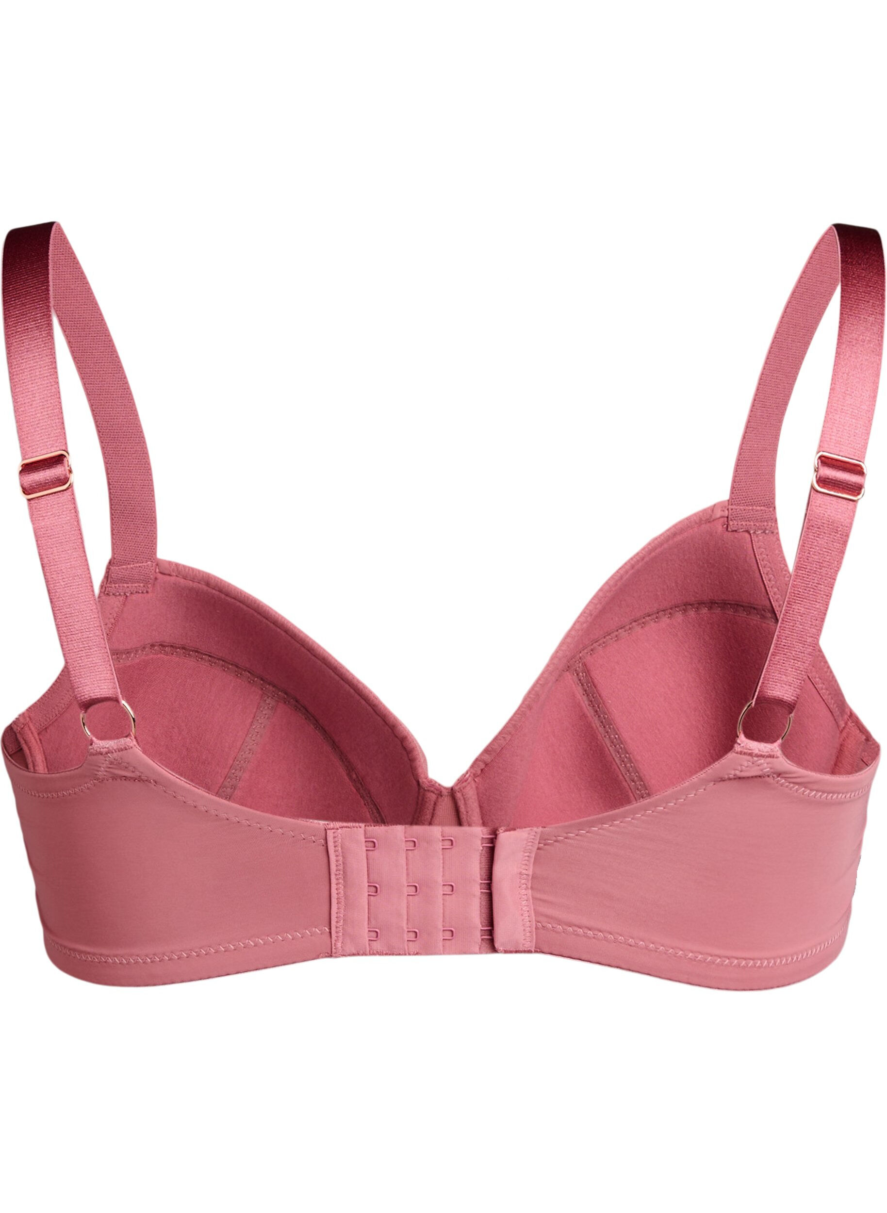 Zizzi Soutien-gorge rembourr&eacute; avec broderie florale, Rose poudr&eacute;e, Packshot image number 1