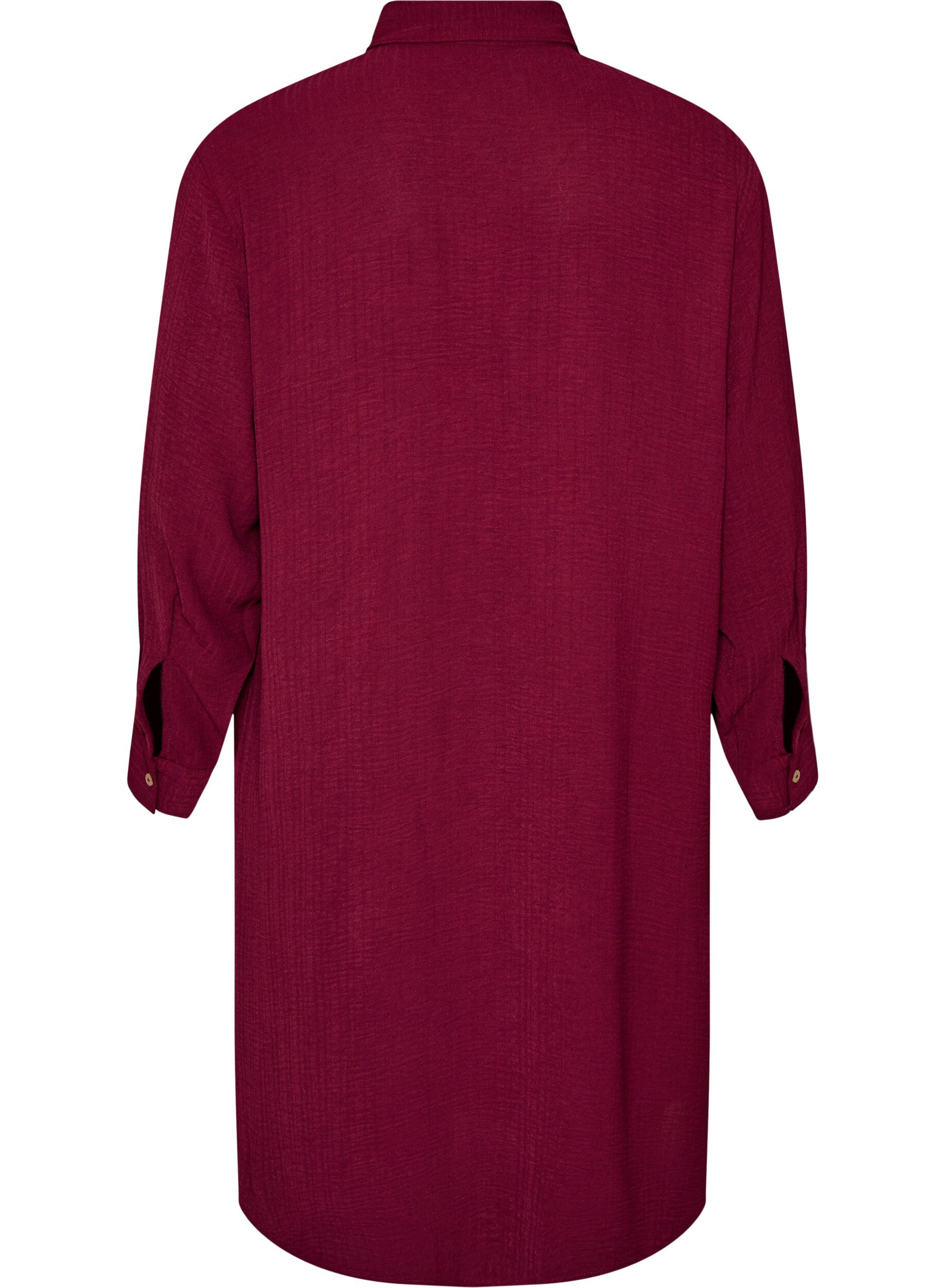ZizziChemise longue avec une texture l&eacute;g&egrave;re, Rouge, Packshot image number 1