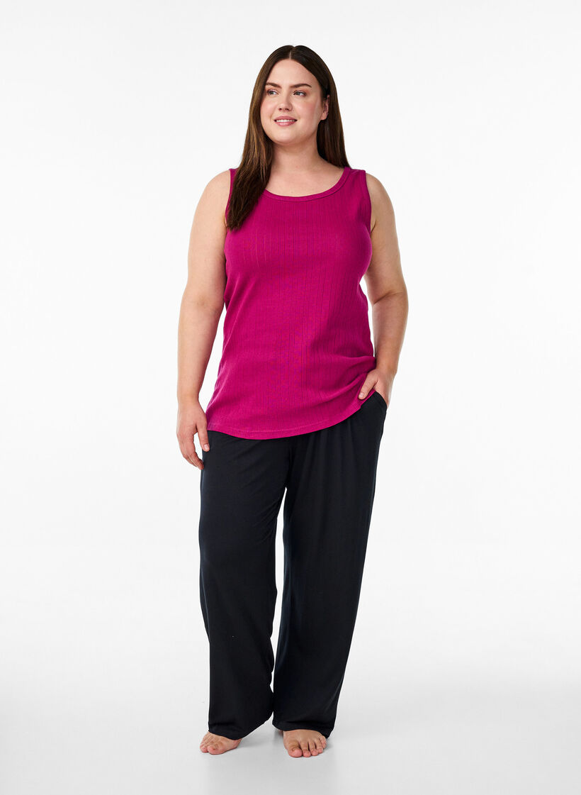 Nachthemd aus Bio-Baumwolle mit Strukturmuster, Pink, Model image number 1