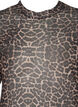 Netzbluse mit Leopardenmuster, Braun, Packshot image number 2