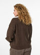 Rippenstrick Strickjacke mit Kn&ouml;pfen, Braun, Model image number 2