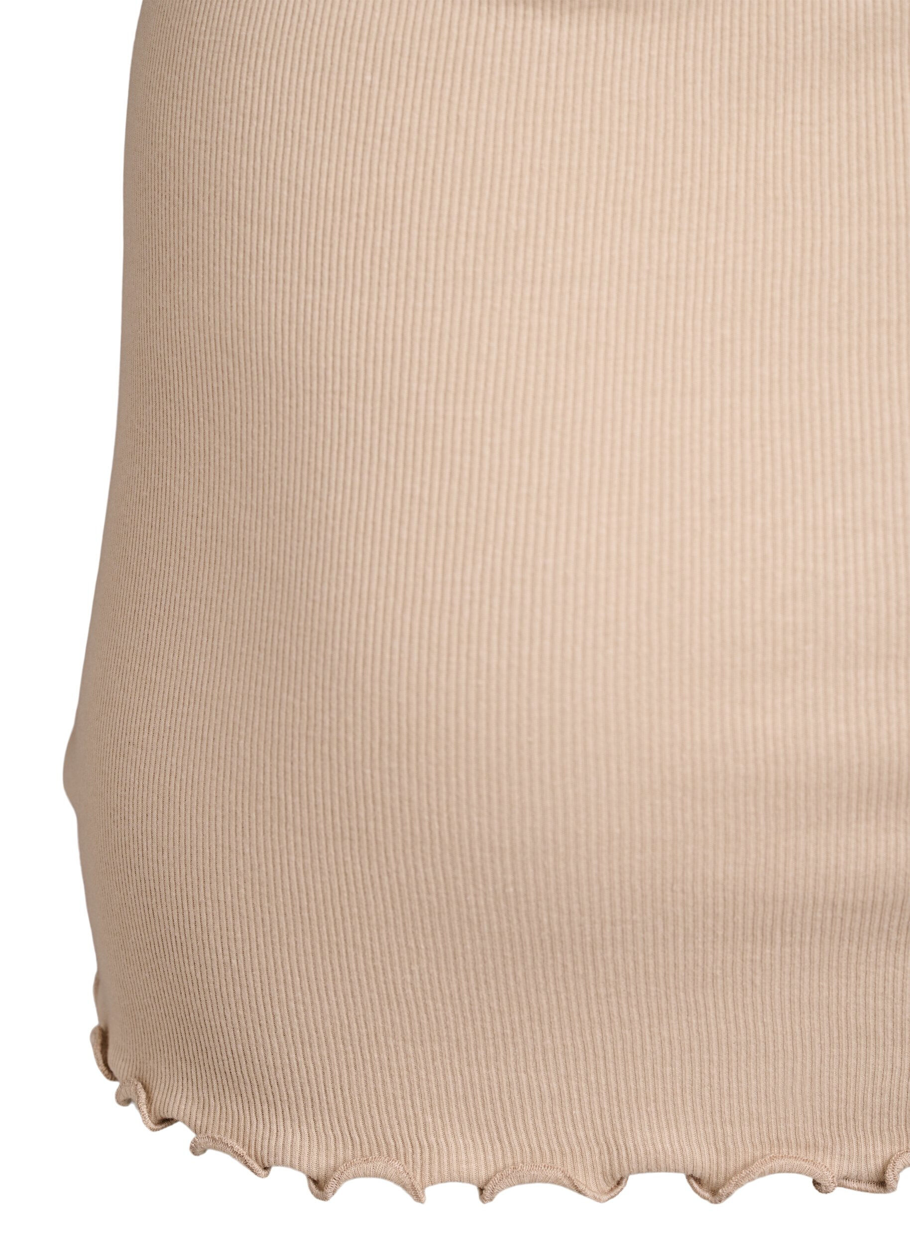 Zizzi Top with lace trim, Beige, Packshot image number 3