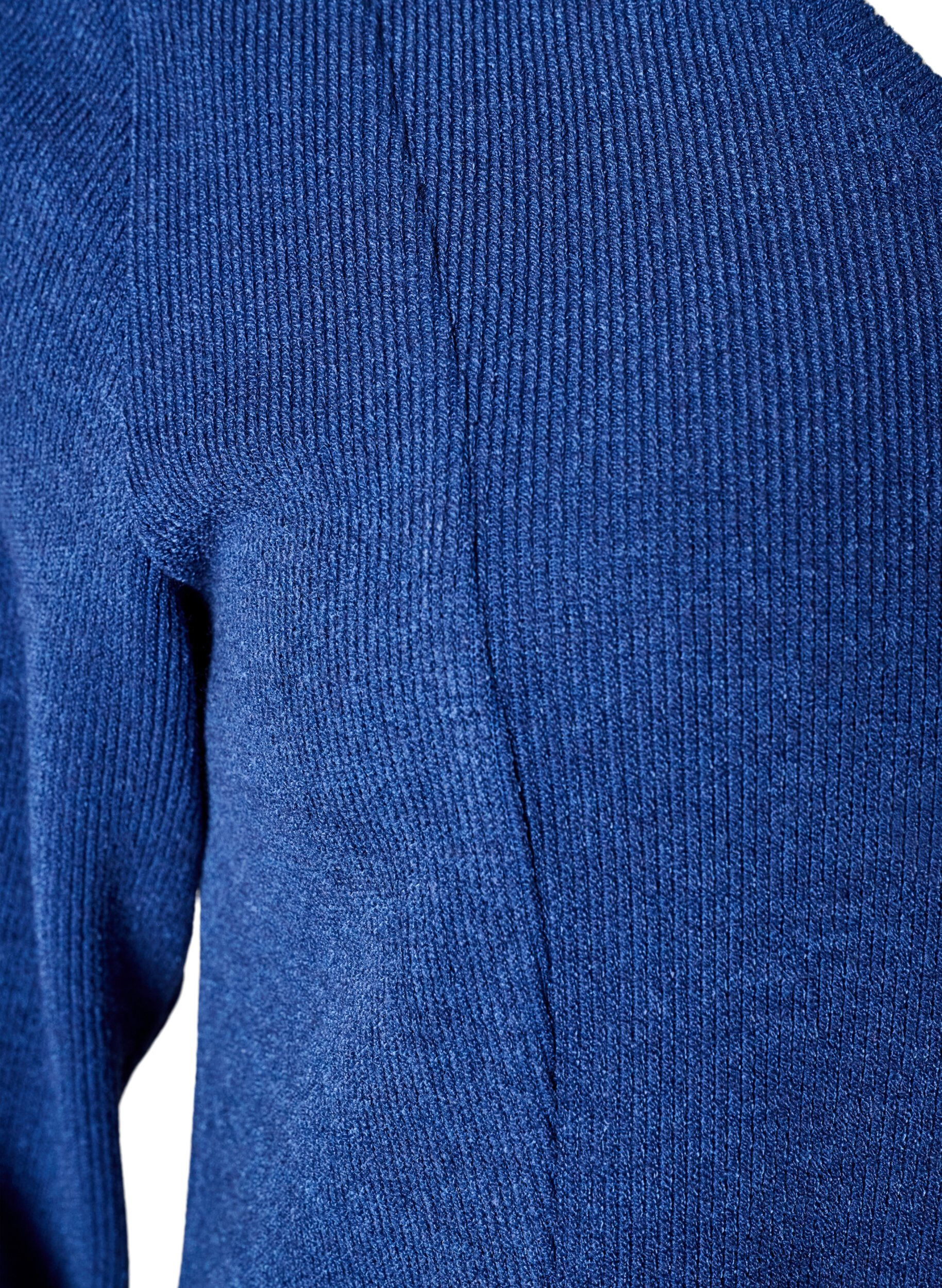 ZizziBlouse en jersey c&ocirc;tel&eacute; &agrave; coupe &eacute;vas&eacute;e, Bleu, Packshot image number 3