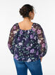 Bluse aus Chiffon mit gebl&uuml;mtem Print und langen &Auml;rmeln, Blau, Model image number 2