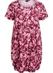 Robe en coton &agrave; manches courtes avec imprim&eacute;, Bordeaux fonc&eacute;, Packshot image number 0