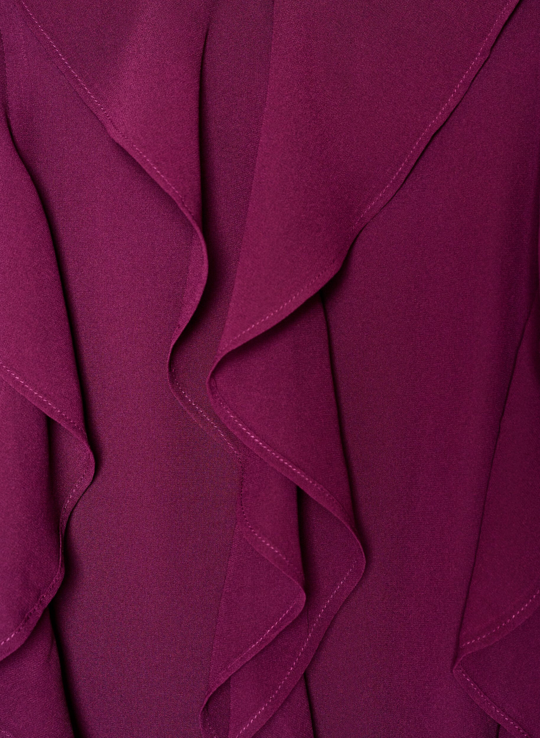 ZizziPartykleid mit R&uuml;schendetails und V-Ausschnitt, Rot, Packshot image number 2