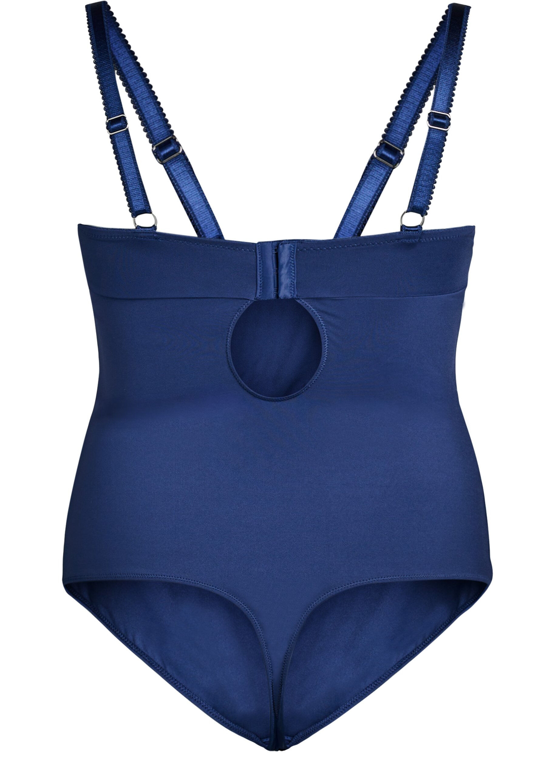 Zizzi Body mit B&uuml;gel und Spitze, Blau, Packshot image number 1