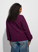 Strickjacke mit V-Ausschnitt und Rippstruktur, Lila, Model image number 2